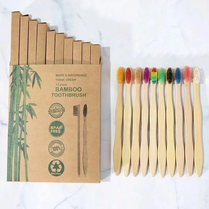 

100% Natural Charcoal environmental protection green Recycle charcoal tooth brush bamboo, Colorful