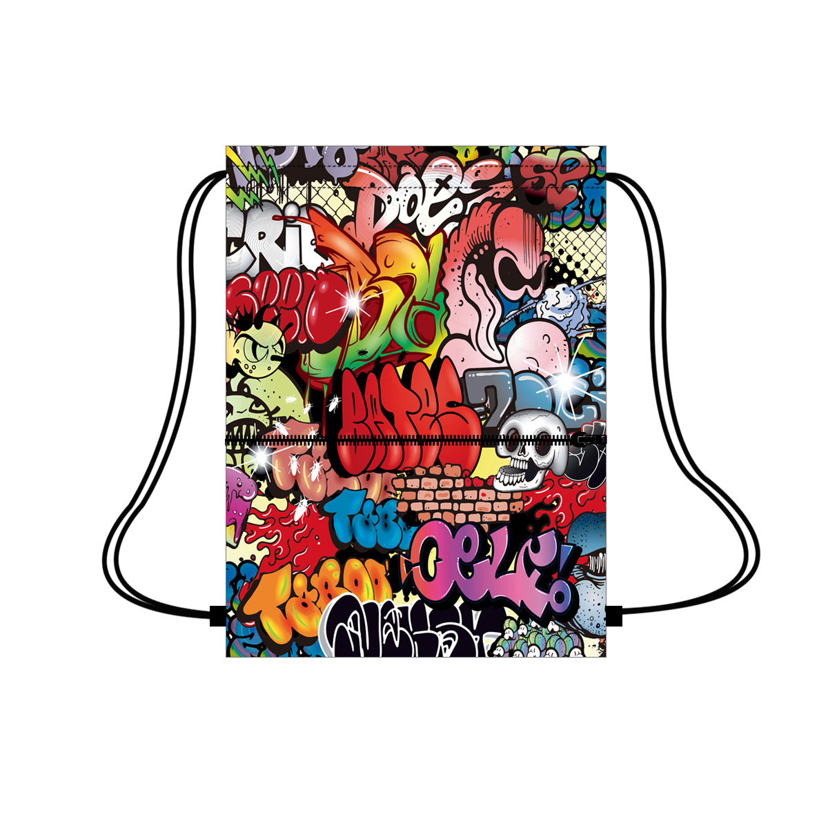 

Large packaging drawstring pouch bag with front zipper pocket eco friendly drawstring bags custom logo, Customized