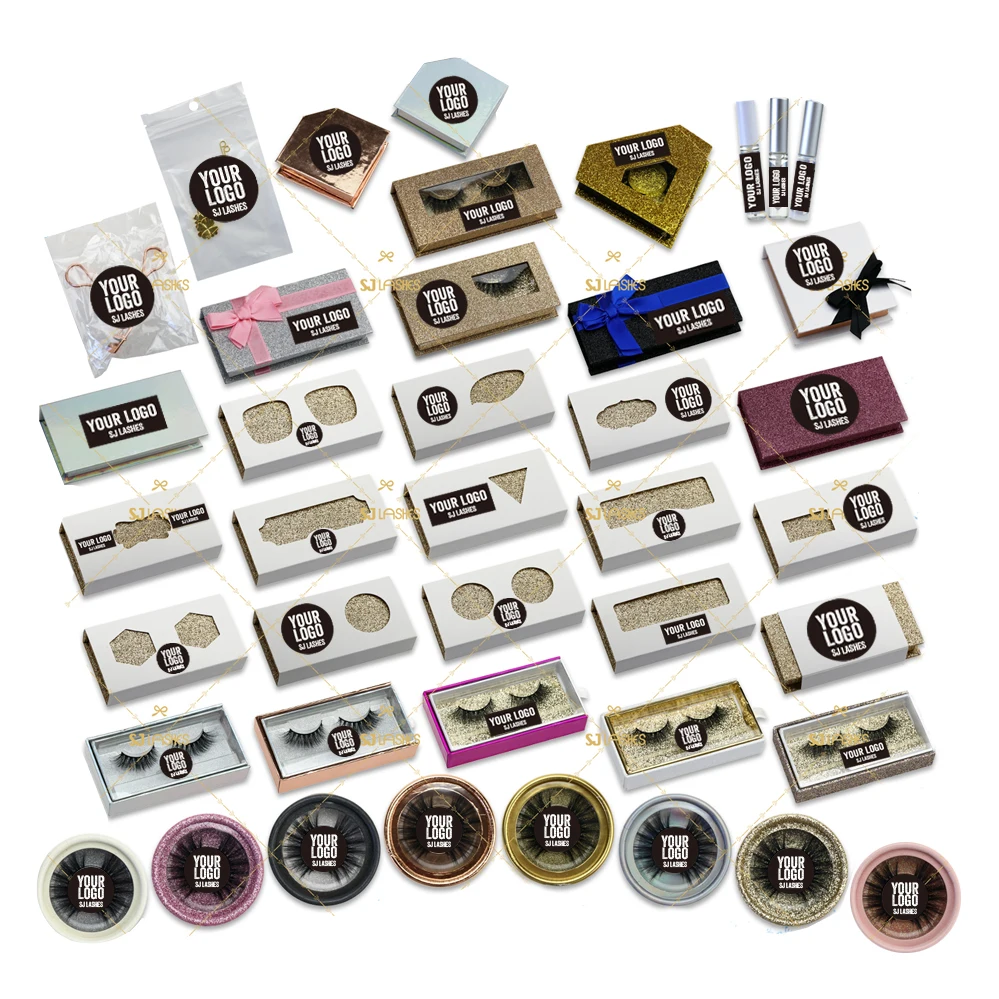 

Free Shipping 100pcs Tag Eyelashes Box Printing Custom Logo Label