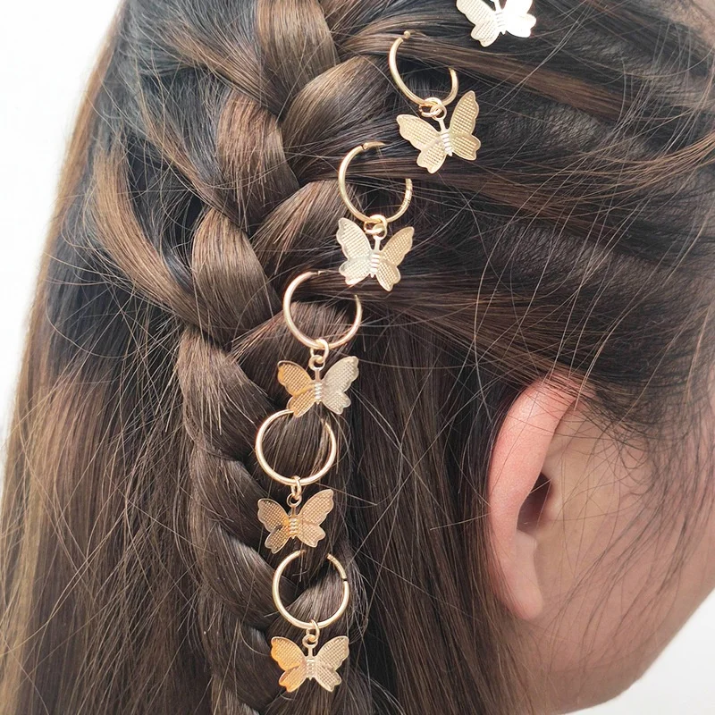 

MIO Fashion Jewelry Butterfly Hair Rings New Style Headdress DIY Pendant For Hair Accessories Women Hairpin Clips