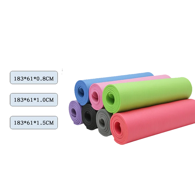 

Hot Factory Price Direct Sales Fitness Pilates Workout Exercise 10MM Thick Yoga Mat NBR, Customized color