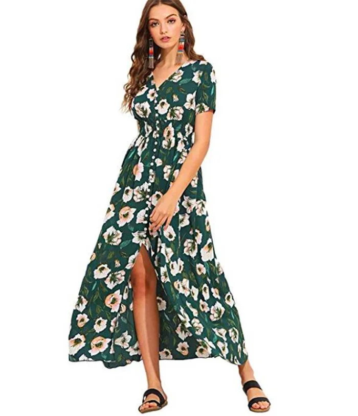 2019 Women Summer Casual Dresses - Buy Woman Dress Summer 2019,Women ...