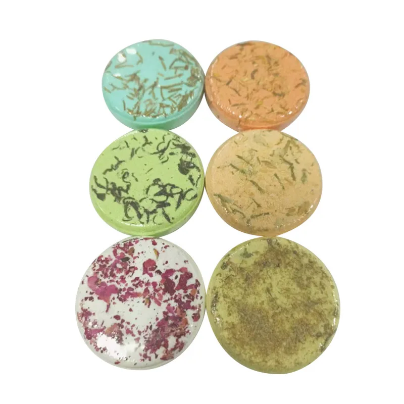 

Hot Sale Custom Aromatherapy Various Stress Relief Round Steamer Bathbombs With Dired Flowers On Top, Colorful