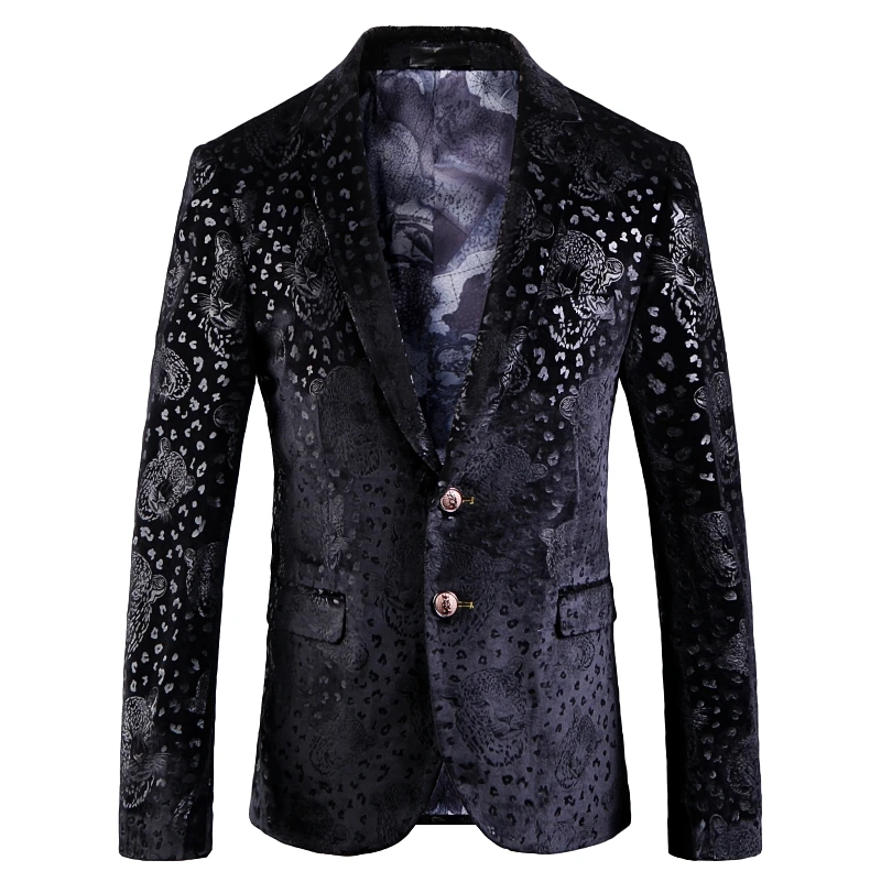 

J030 Prom Blazer Shinny Dress Dinner Men Blazer Homme Slim Fit Suit Coat Jacket