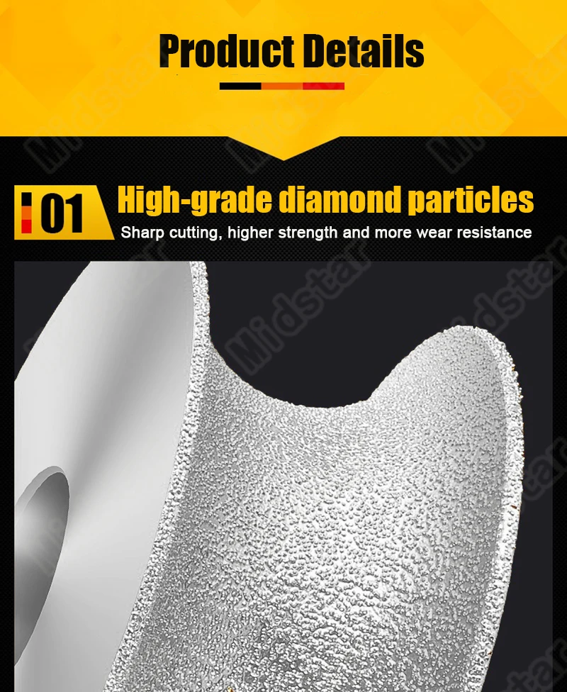 diamond tool Vacuum Brazed Hand Profiling Wheel
