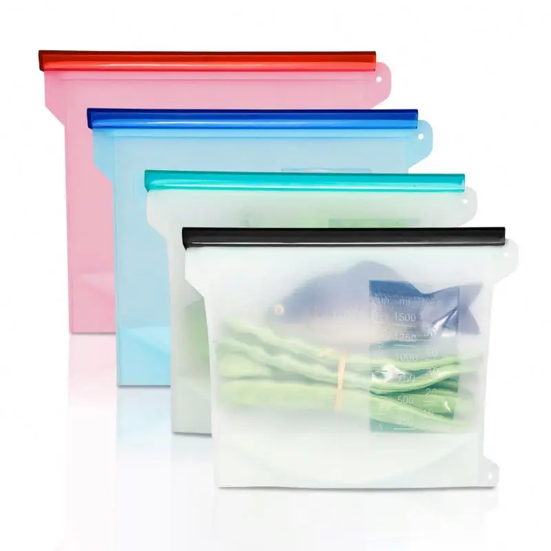 

Manufacturer Fresh Bag Food Storage Silicone Vacuum Bag With Zip, Customized color