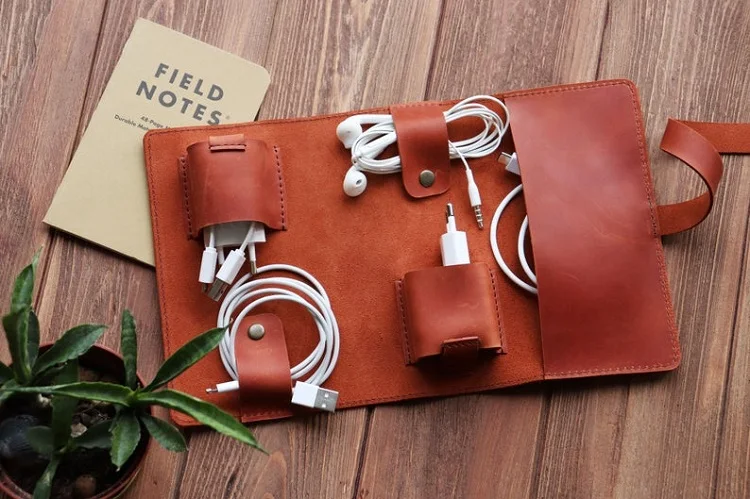 Airphone Organizer Pouch Leather Cable Keeper - Buy Cable Keeper ...
