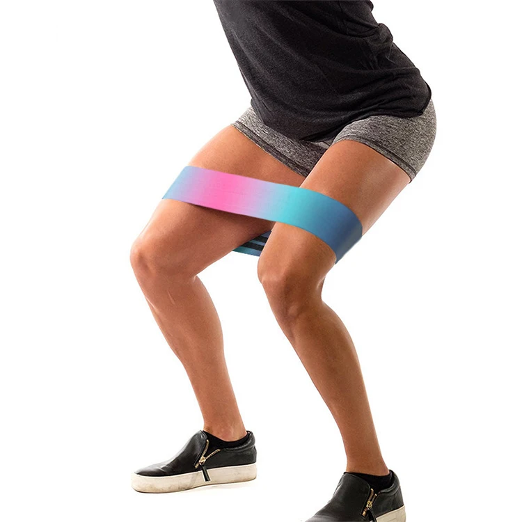 

Amazon sport safety fitness fabric exercise latex band set, Gradient color