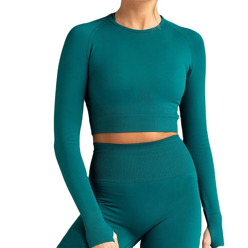 

China Seamless Wear Factory Women 2 Pieces Fitness GYM Yoga Clothing Set