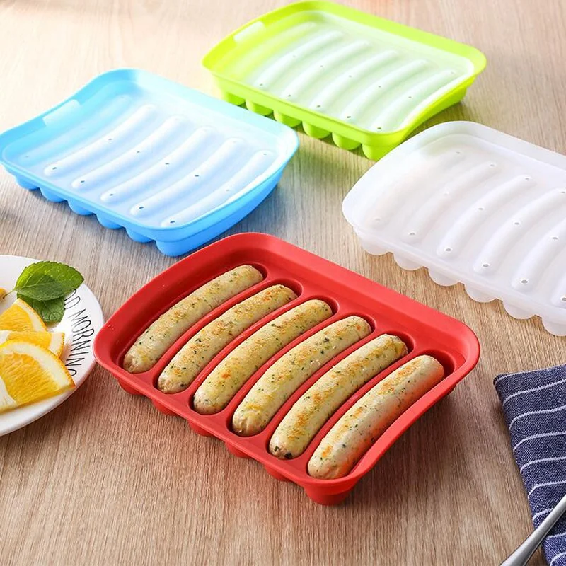 

6 IN 1 Sausage Maker DIY Sausage Making Mold Hot Dog Handmade Ham Silicone Mold Baby Food Maker Kitchen Gadgets Cooking Tools