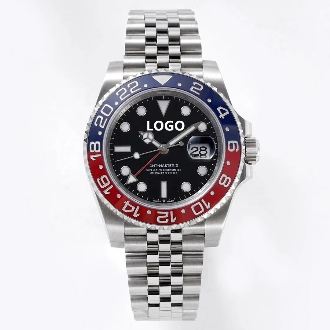 

Luxury classic Diver 40mm 904 steel ETA2836 movement GMT Sapphire mirror waterproof luminous Rolexables` watch