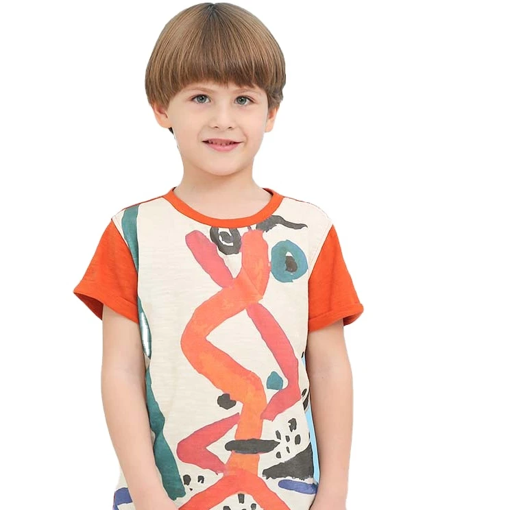 

Gabby Loop Kids Summer Round Neck Short Sleeve Boys T shirt For Children Fashion Print 100% Combed Cotton Kids T-shirt