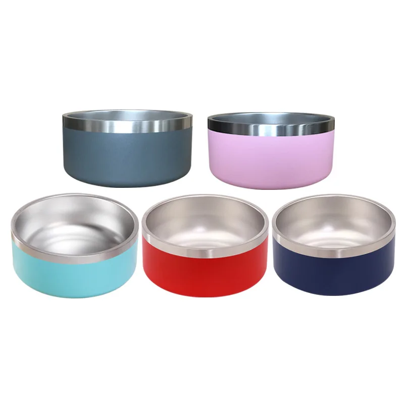 

Custom Logo Printing Pet Food Feeding  Stainless Steel Dog Bowl Pet New Dog Luxury Bowls