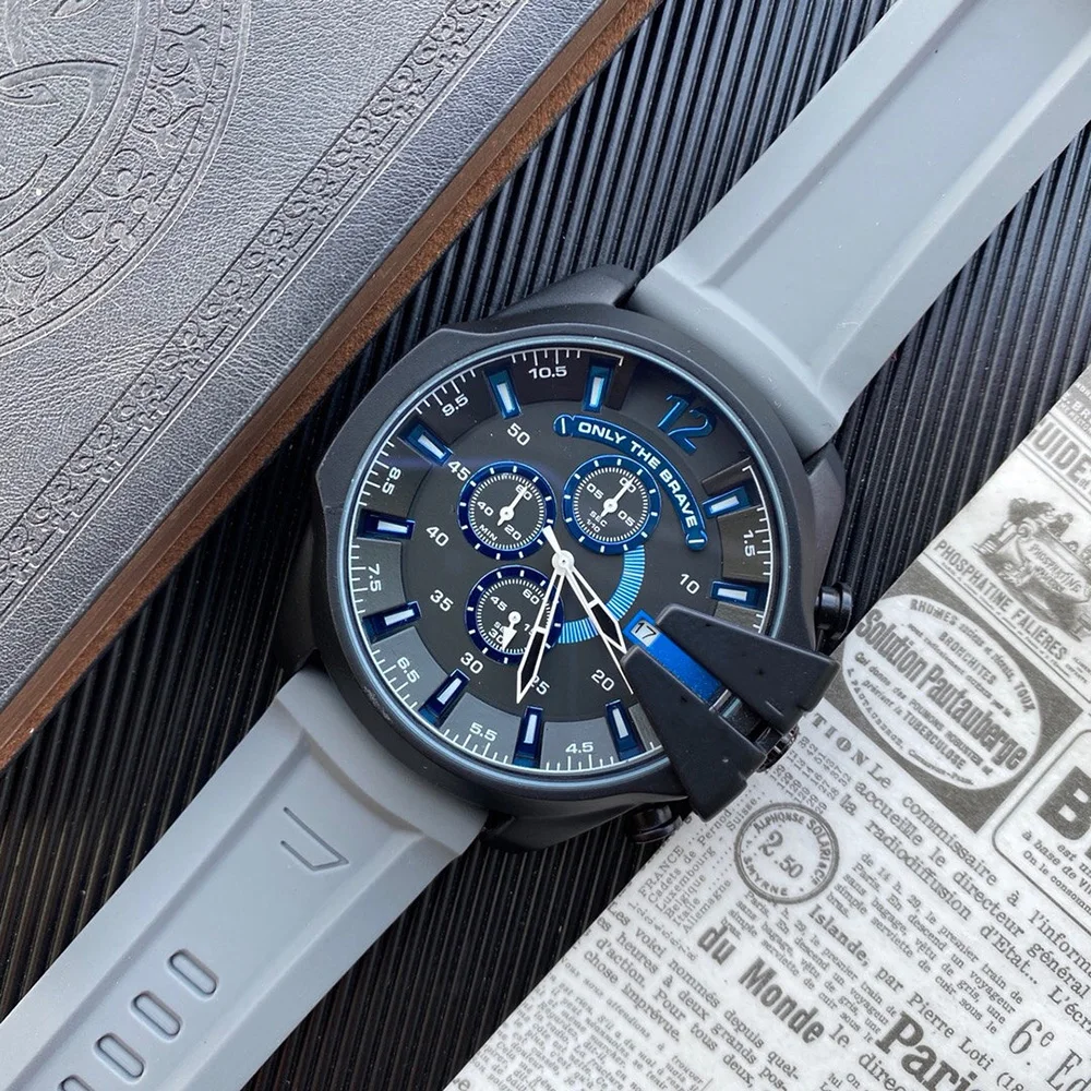 

fashion chronograph silicone strap and cross bracelets waterproof date quartz watch sport casual wrist watches, Customized colors