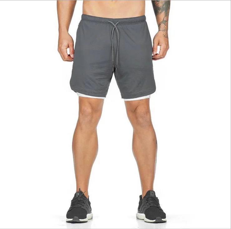 Super Hot Sale Lined Tightfitting Functional Pocket Mens Gym Shorts