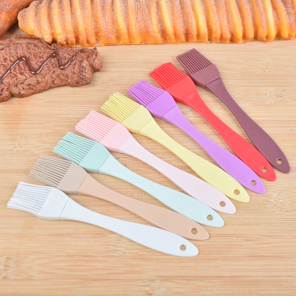 

6.5in PP Handle Barbecue Baking Kitchen Silicone Pastry Basting Bbq Spread Oil Butter Sauce Marinades Cooking Oil Brush