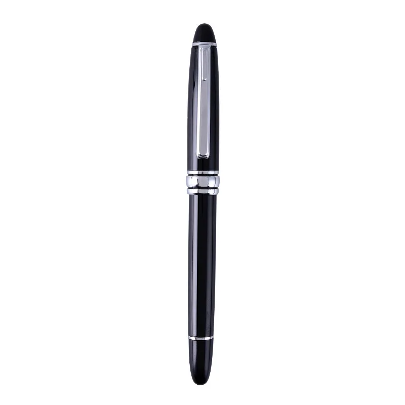 

Promotional Black Gold Trim Business Pen Refillable Roller Ball Pen 0.7mm Metal Ballpoint Pen for Corporate