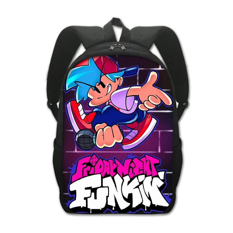 

New Game Character Friday Night Funkin Backpack Kids School Bags for Teenagers Daily Bag Child Bookbag Boys Travel Backpack, Black