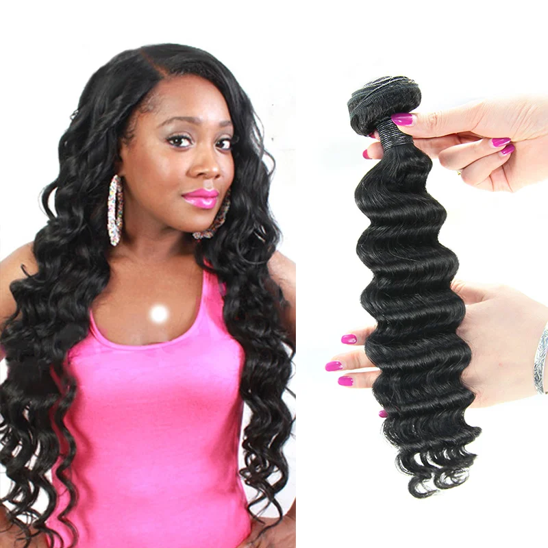 

100% unprocessed real Brazilian human no tangling virgin hair, wholesale cheap deep wave hair weave bundles vendors