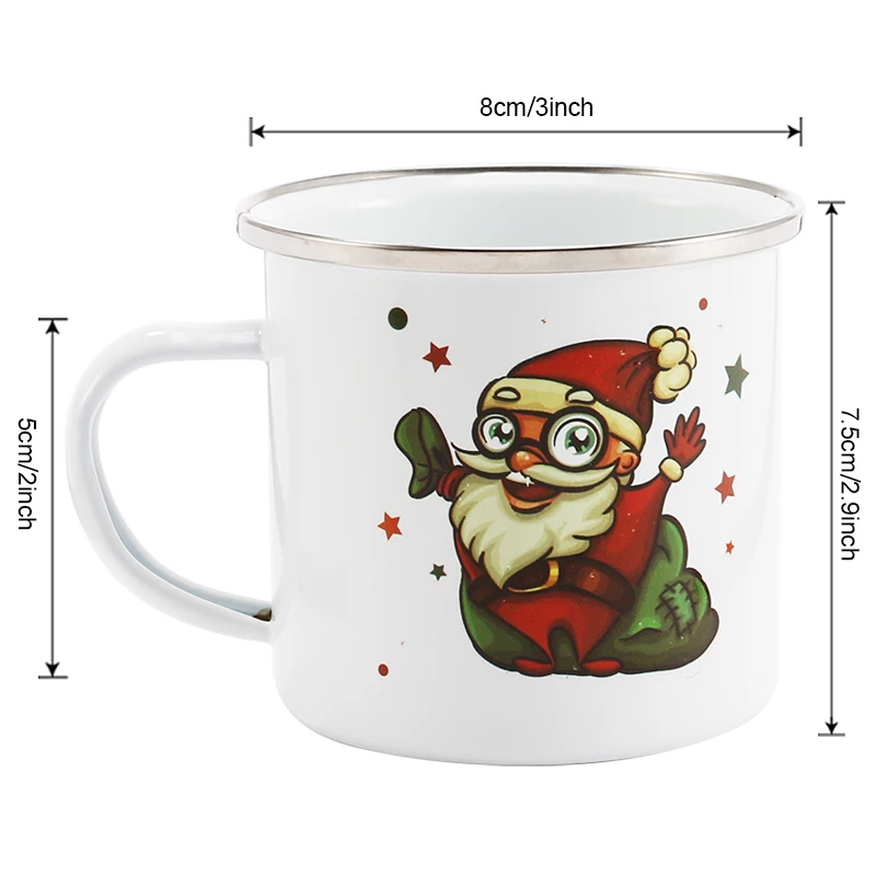 

Factory hand made kitchenware cookware cast iron mug enamel camping love heart tea cup, White