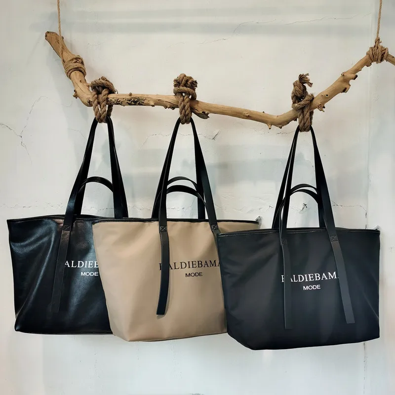 

Factory nylon bag shoulder wholesale large leather tote bag  vegan bags women handbags