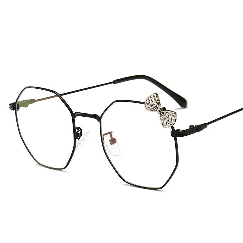 

New Style Flat Mirror Personalized Bow Decoration Eyeglasses 2021 Optical Cute Eyeglasses Frame, Picture shows