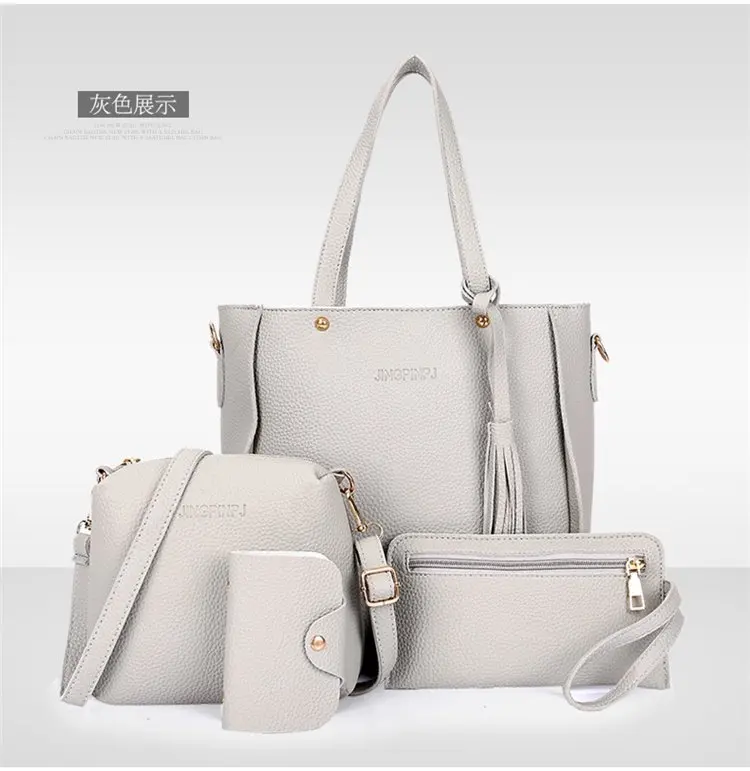 

Korean tassel boutique four-piece set of mother and daughter bag fashion hand bill of lading shoulder crossbody bag