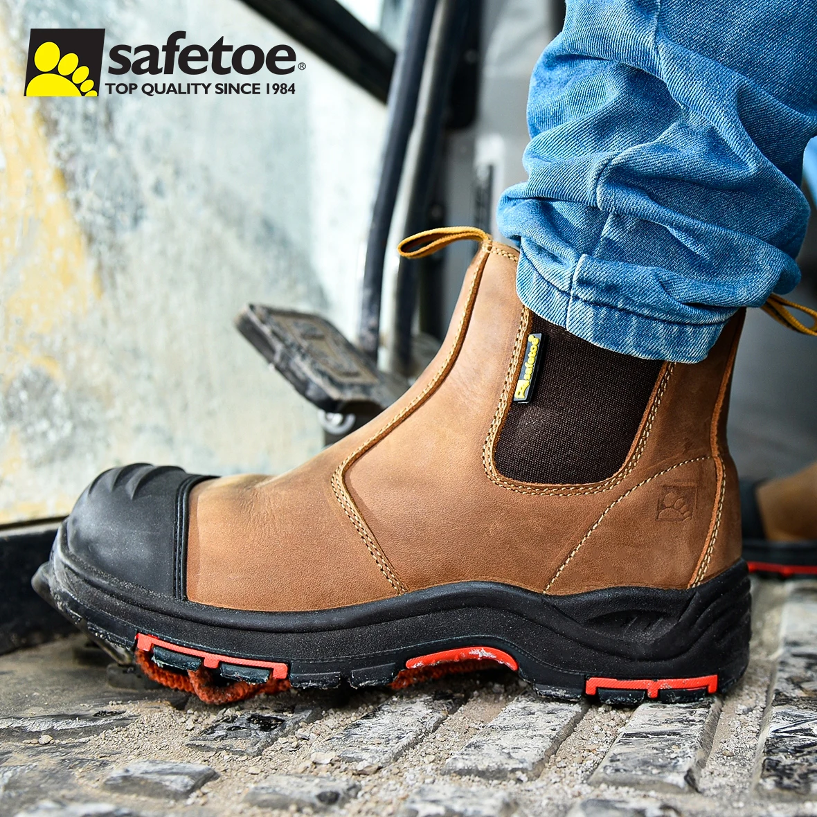 

Safetoe Composite Toe Cow Leather Indestructible S3 Industrial Safety Shoe Men's Construction Protective Security Work Shoe Boot