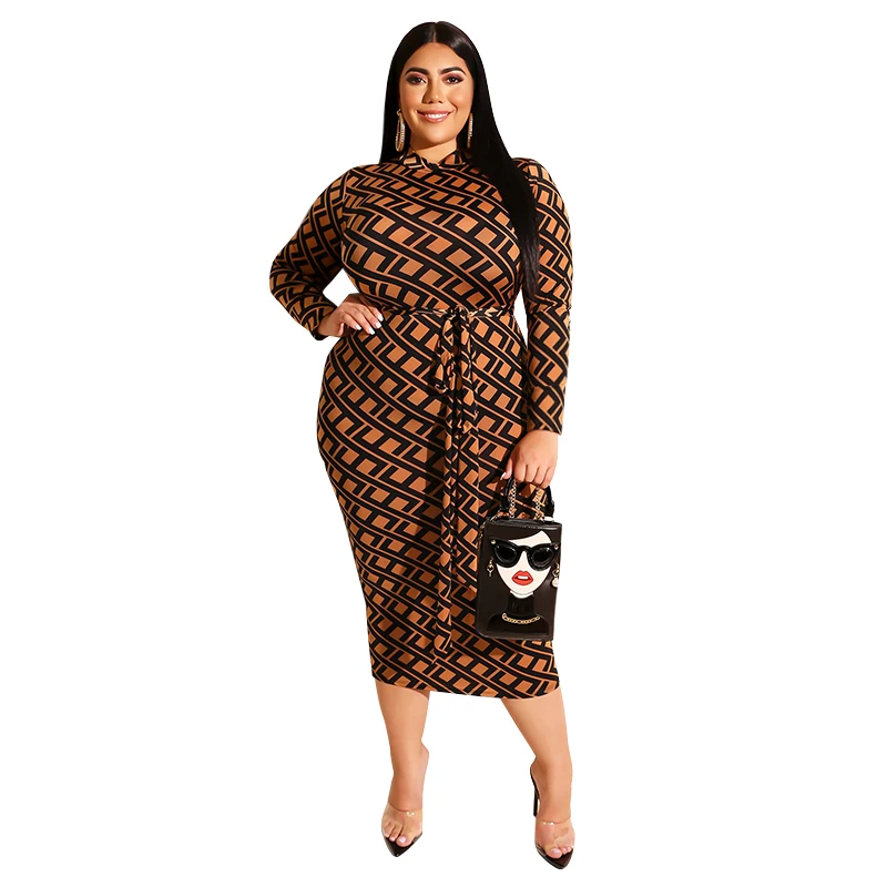 

2022 High Quality Sexy Summer New Casual Holiday Printed Large Size Dress Skinny Deep V Hip Lift Dress