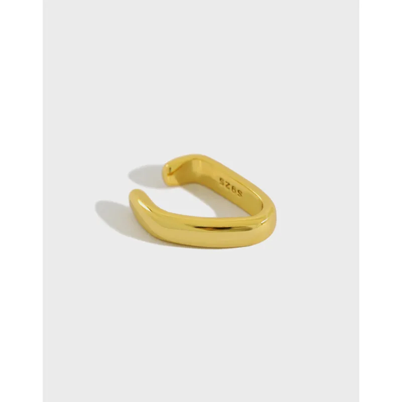 

China Direct Manufacture Gold Plated Irregular Earring S925 Sterling Silver No Piercing Ear Cuff