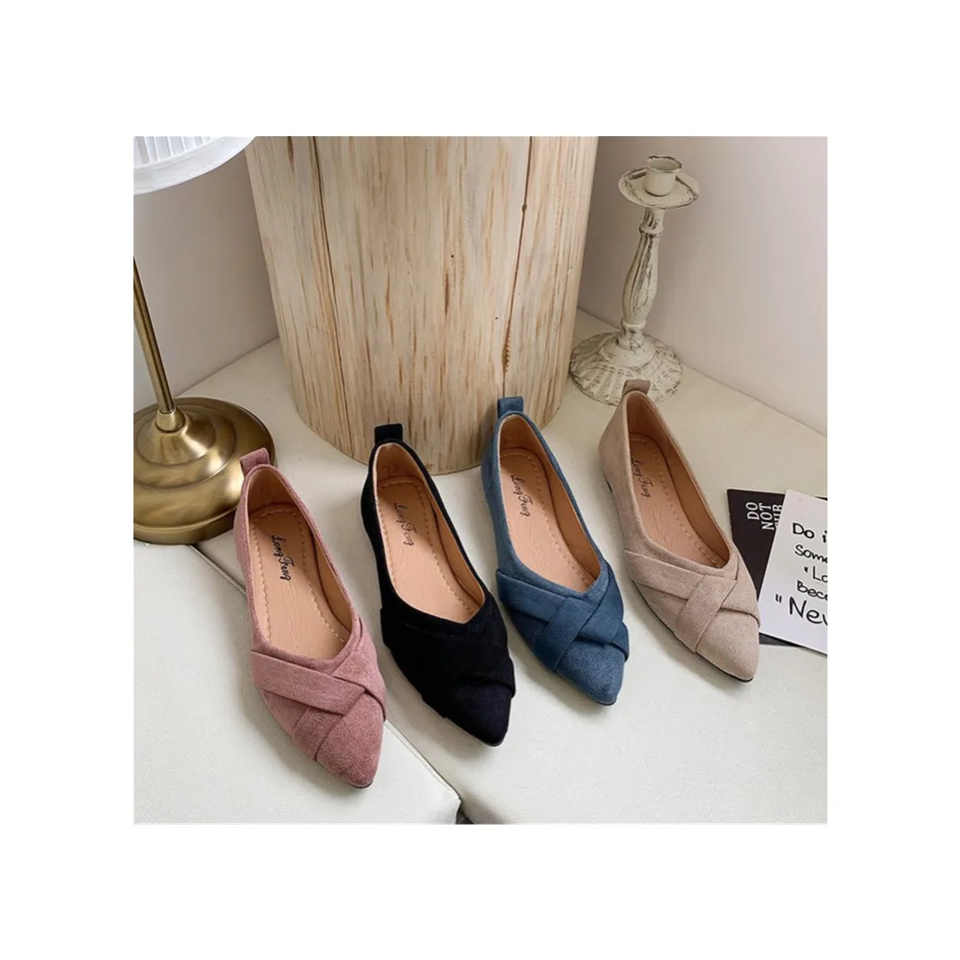 

TSLP-8D028 2021flat comfortable shoes for women trend pointed toe dress flat shoes, Black,beige,pink,blue