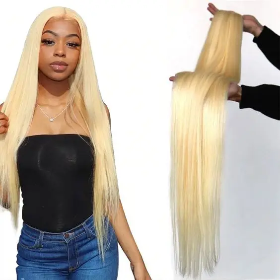 

Wxj Factory Price Blonde Hair Extensions, Double Drawn Brazilian Blonde Straight Hair,Virgin Human 613 Blonde Curly Hair Bundles