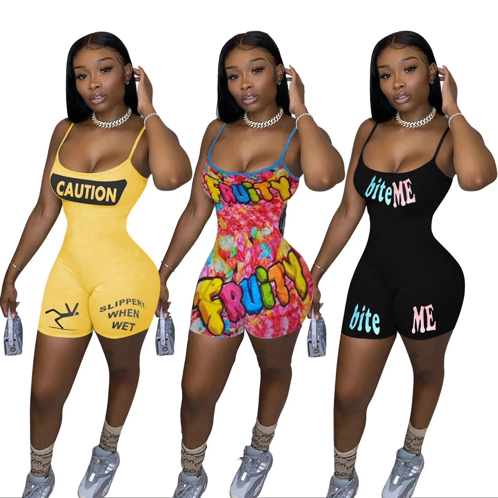 

XLL 2021 Summer cheap ladies custom logo bodycon breathable shorts overall bodysuits one piece rompers womens jumpsuit, As picture or customized color