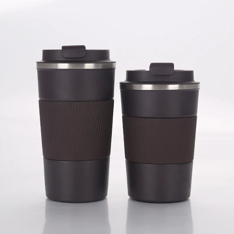 

380/510ML Double Stainless Steel Coffee Thermos Mug with Non-Slip Case Portable Travel Insulated Bottle Car Vacuum Flasks Cup