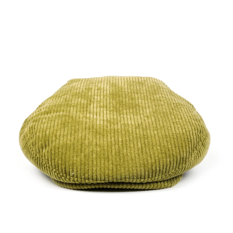 worldwide popular fashion corduroy hat green color fashion beret