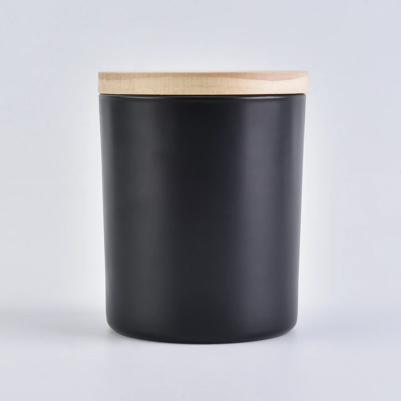 matte black glass candle jars
