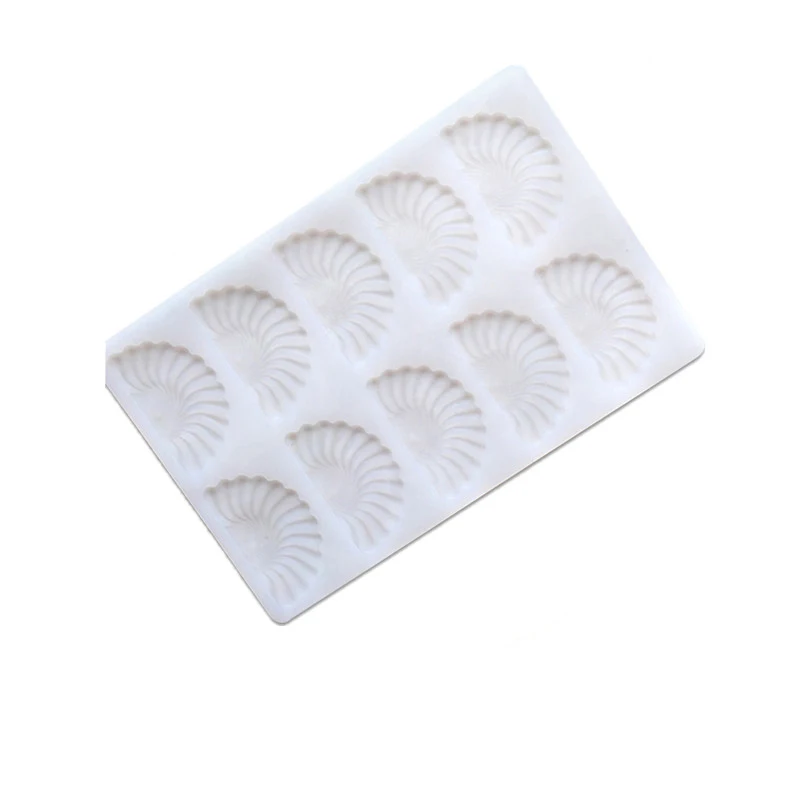 

802 Stocked 8 hole fan shape silicone chocolate mould , silicone fondant mould , cake decoration mould cake tools