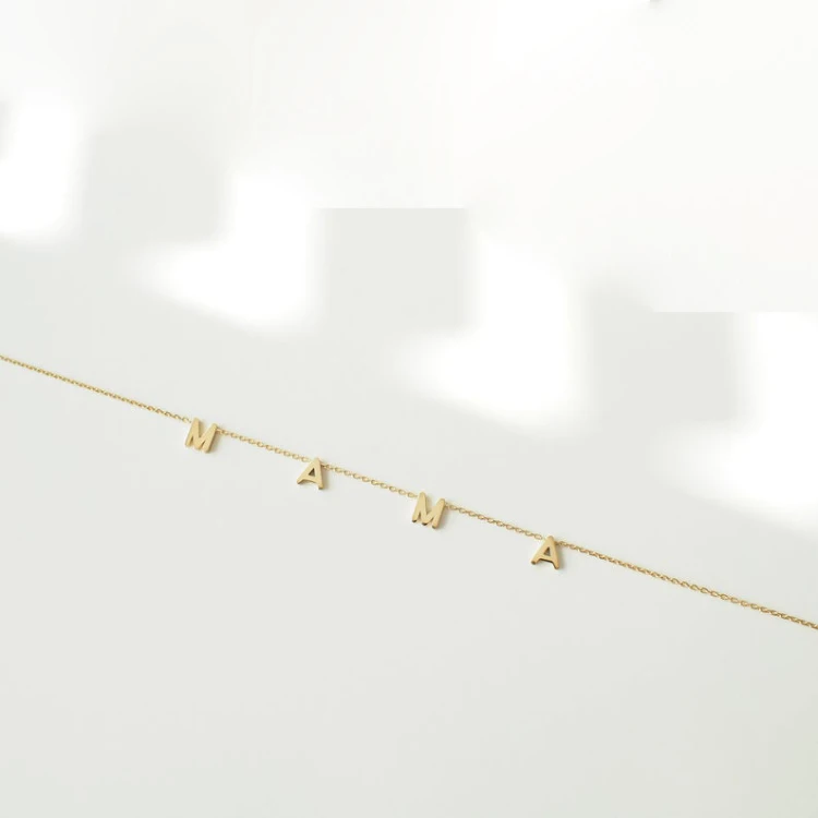 

mother's day gift wholesale personalized 925 sterling silver custom letter necklace