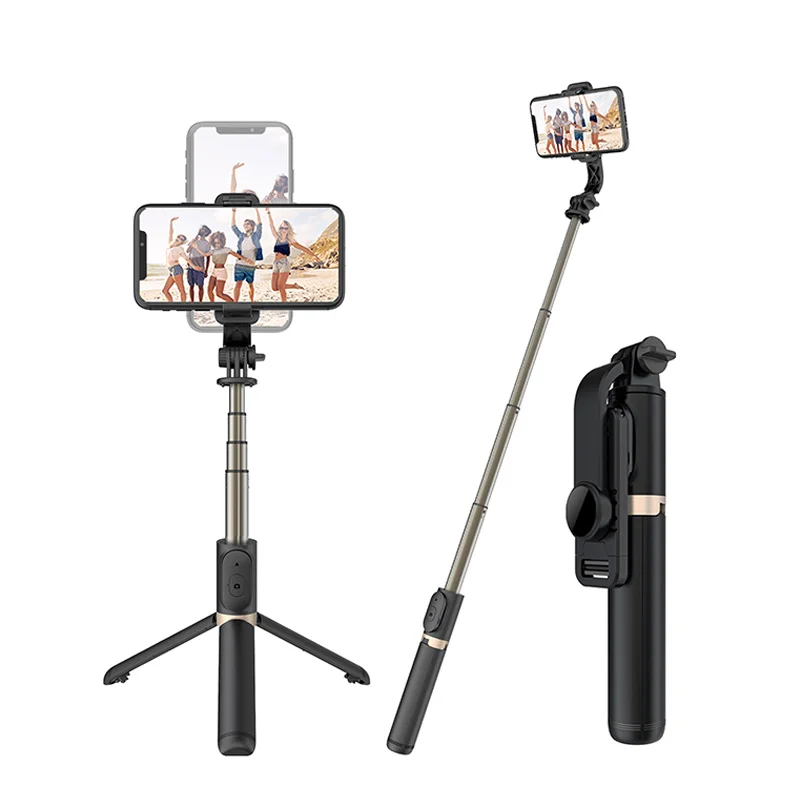 

Q03 Selfie Stick All In 1 Extendable Selfie Stick Tripot Stand Live Broadcast Hanheld Phone Selfie Stick Wireless Remote Control