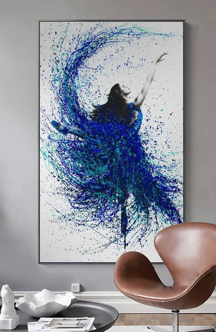 抽象美女艺术帆布画美容院立式芭蕾舞装饰画沙发背景墙挂画