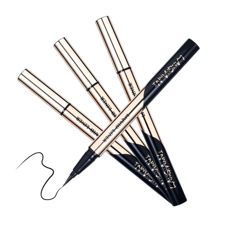 

Langmanni Low Moq Best Waterproof Super Black Liquid Private Label Make Up Fast Dry Eyeliner, Black color