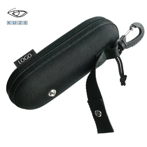 

Novel shape Portable Zipper Eye Glasses, Sunglasses Case with Hard clip hook outdoors sport