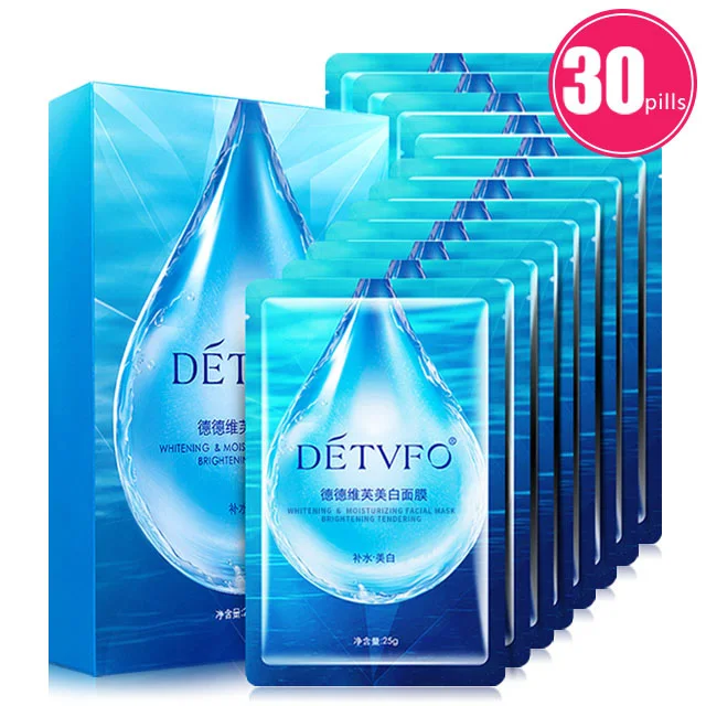 

Whitening mask oem manufacturer cosmetics moisturizing hydrating silk facial mask sheet Leaves Silk Mask