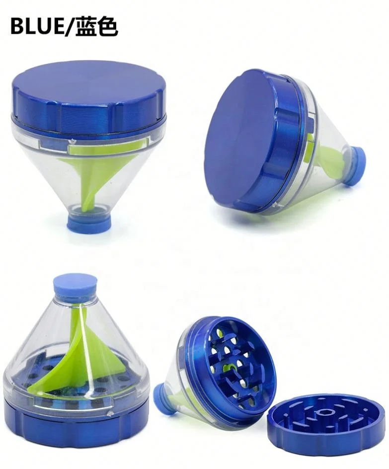 

New Arrival Mini Blade Plastic Funnel Herb Grinder Diameter  Tobacco Grinder, Picture