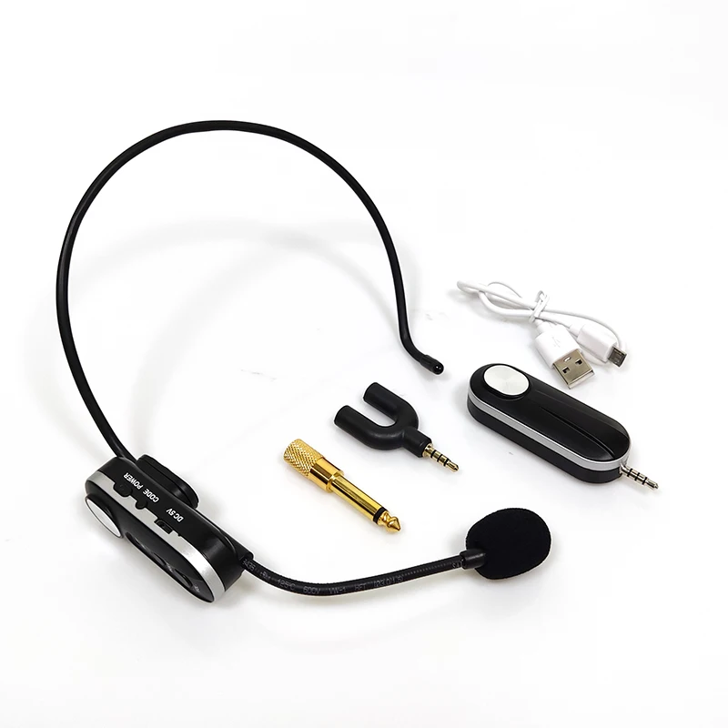 

Head Loudspeaker Wearable Wireless Microphone, Black
