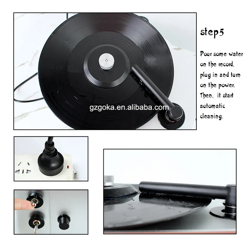 Electric Vinyl Disc Record Cleaner Washer Machine Automatic Lp Vinyl