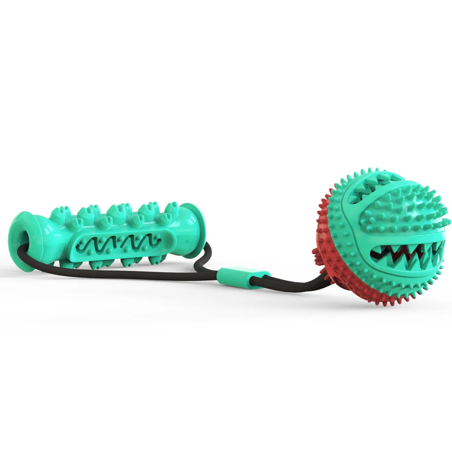 

Interactive rubber tooth cleaning dog chew ball pet toys, As picture