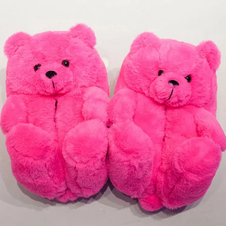 

Factory direct sales Teddy Bear Slippers new arrivals fuzzy house slippers, Picture