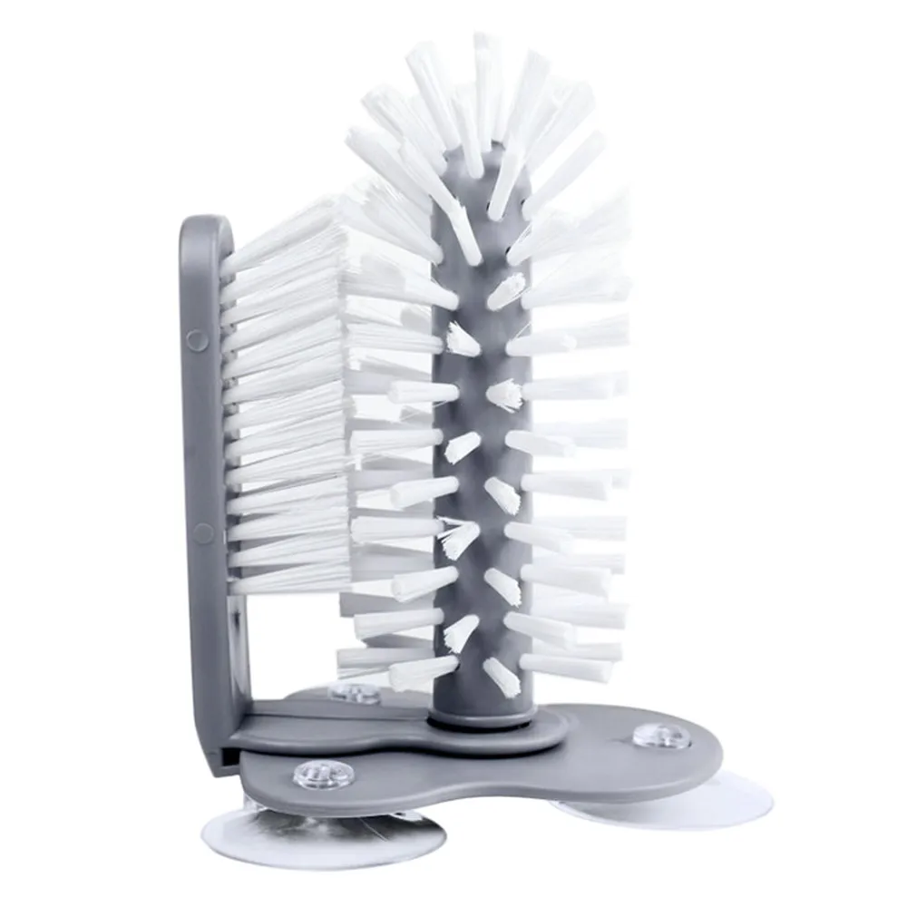 

Creative Sink Suction Cup Baby Milk Bottle Washing Brush Glass Bottle Cleaning Brush Kitchen Cleaning Tools Wine cup brush