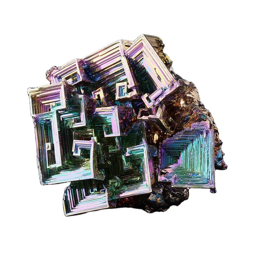 

Wholesale crystals natural colorful bismuth ore ornament healing stone quartz crystal mineral